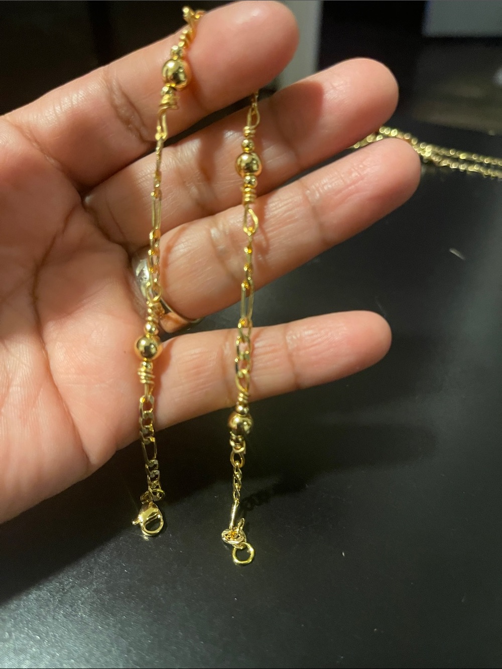 Gold Beaded Women's bracelet- Classic Elegance